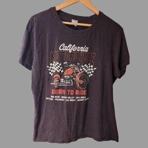 Vintage Small California Motorcycle Graphic T-Shirt Grunge‎ Harley Inspired